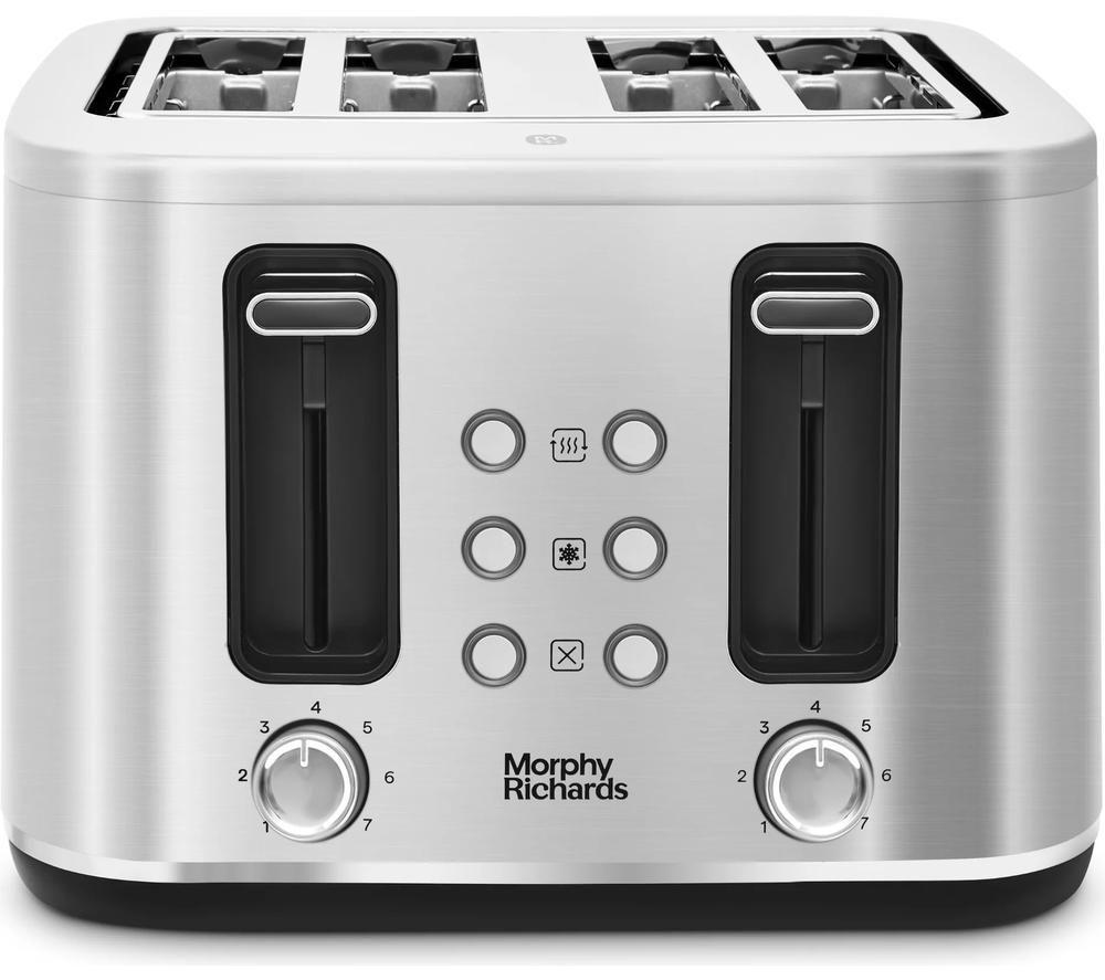 MORPHY RICHARDS Motive 242800 4-Slice Toaster - Silver image number 5 of 8