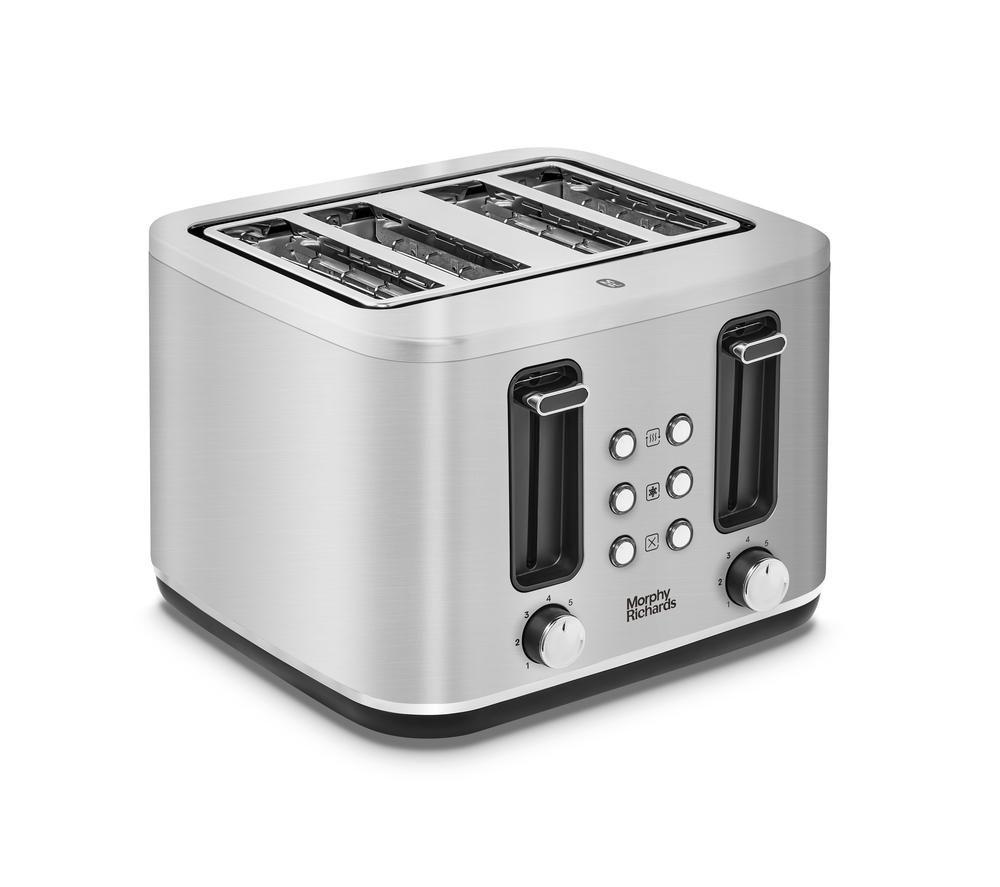 MORPHY RICHARDS Motive 242800 4-Slice Toaster - Silver image number 6 of 8