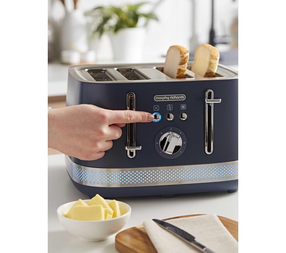 MORPHY RICHARDS Illumination 248023 4-Slice Toaster - Navy Peony image number 8 of 8