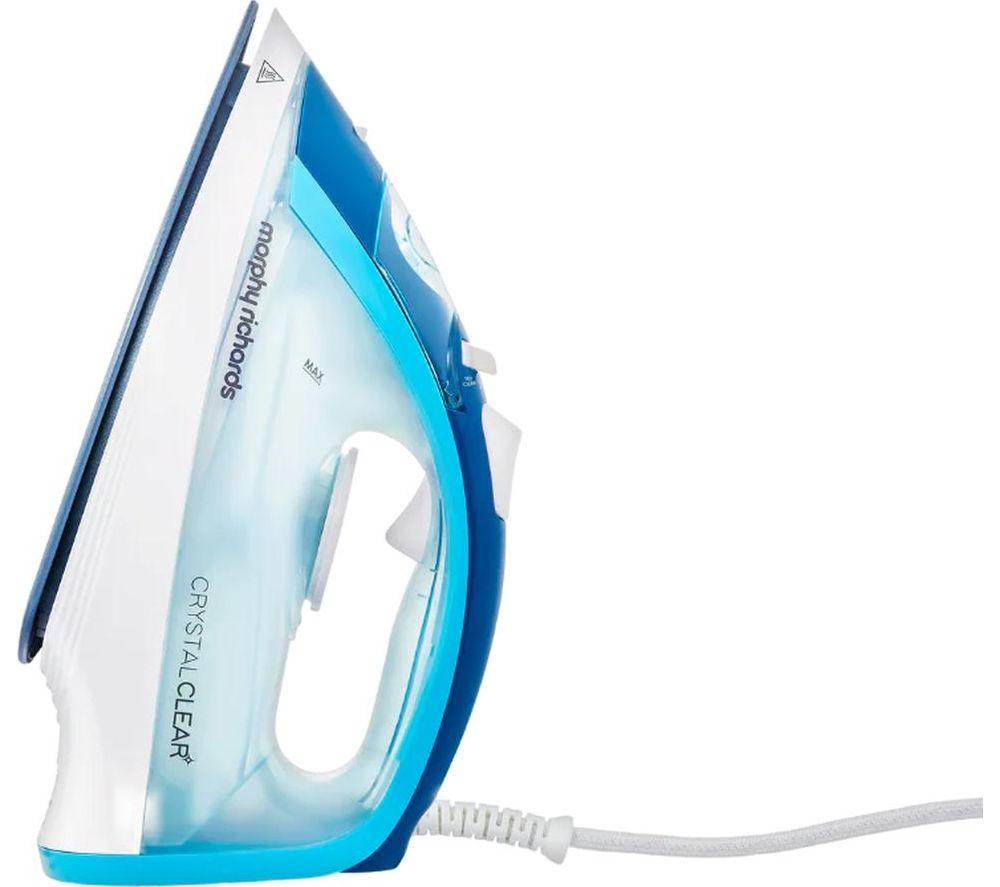 Morphy Richards Crystal Clear Steam Iron, Ceramic Non-stick Soleplate, 100g Steam Shot, 30g Steam Output, Anti-scale, 350ml Water Tank, Self Clean, 2400W, Turqouise/White, 300300 - Image 3