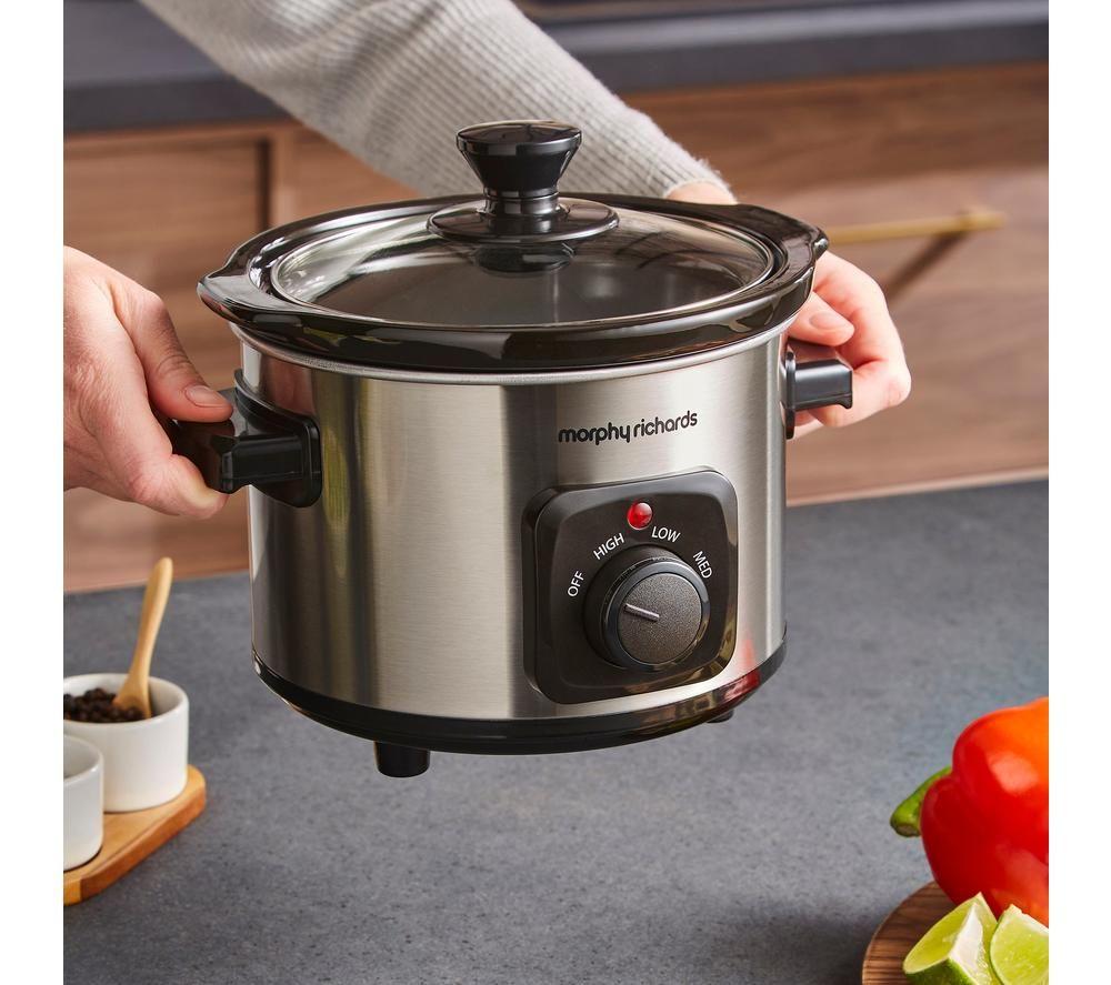 MORPHY RICHARDS 460300 Slow Cooker - Black & Silver image number 3 of 9