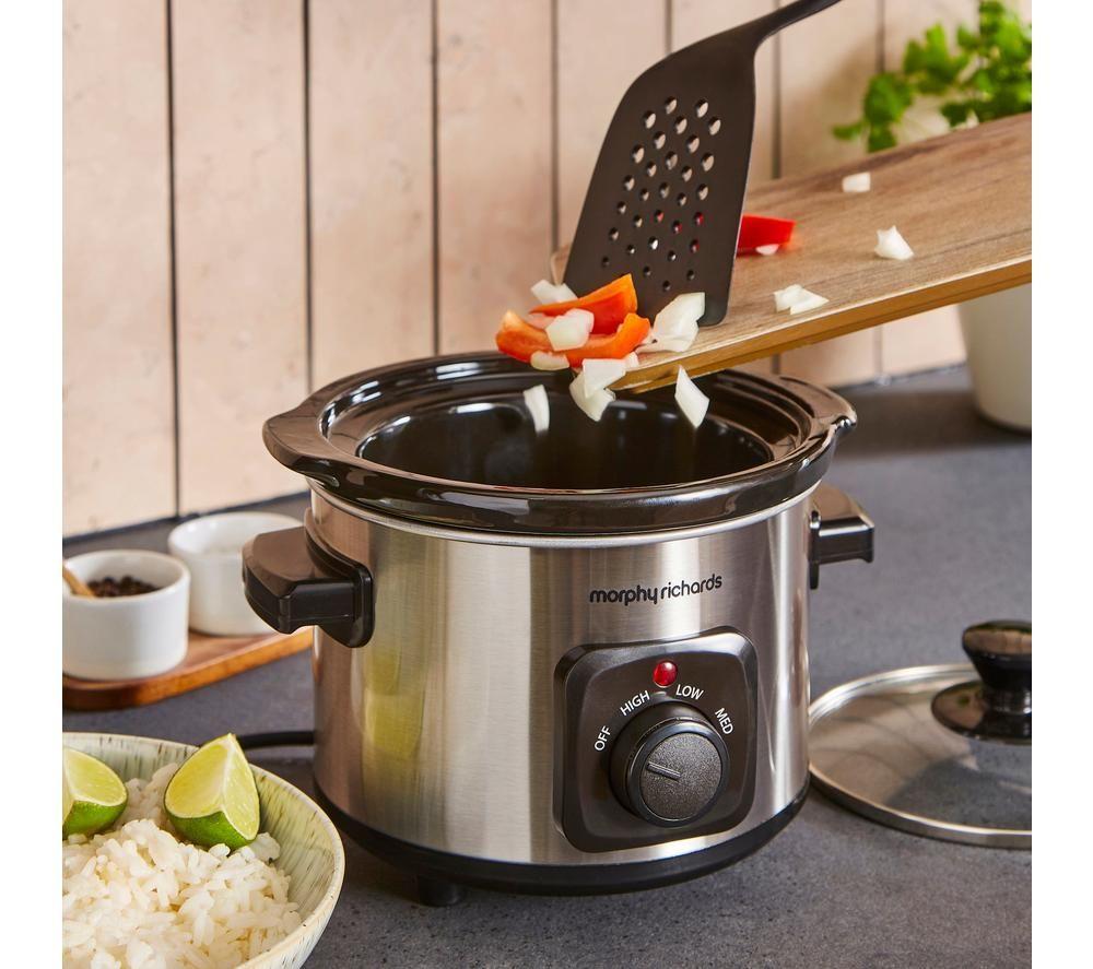 MORPHY RICHARDS 460300 Slow Cooker - Black & Silver image number 4 of 9