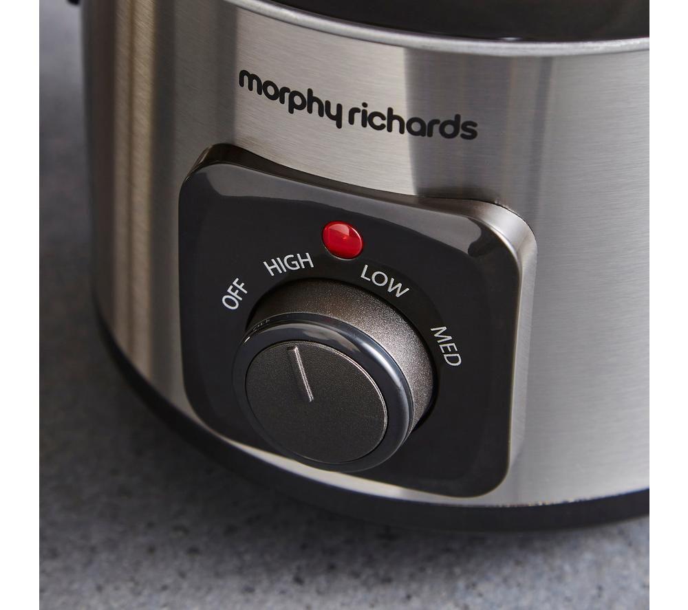 MORPHY RICHARDS 460300 Slow Cooker - Black & Silver image number 8 of 9