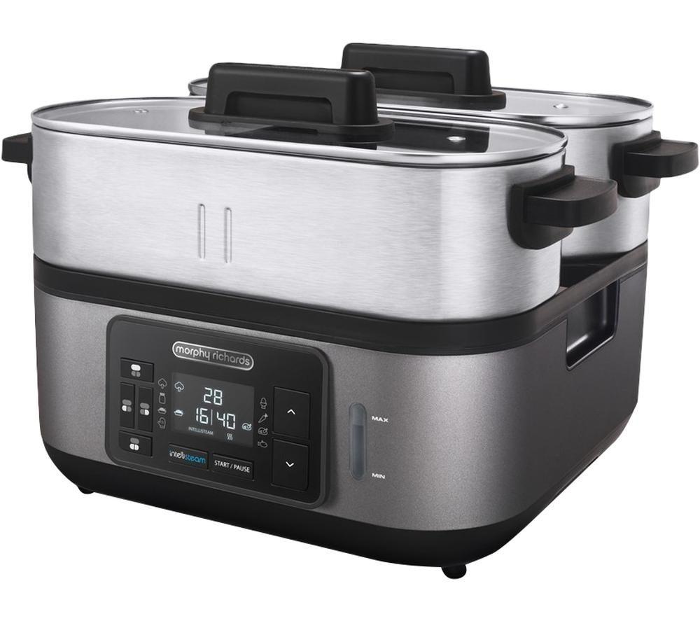 Morphy Richards Intel®Isteam Food Steamer - Silver & Grey