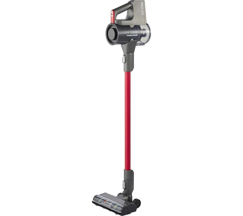 Morphy Richards Mrxstick250 Premierglide Cordless Vacuum Cleaner - Grey & Red, Red,Silver/Grey