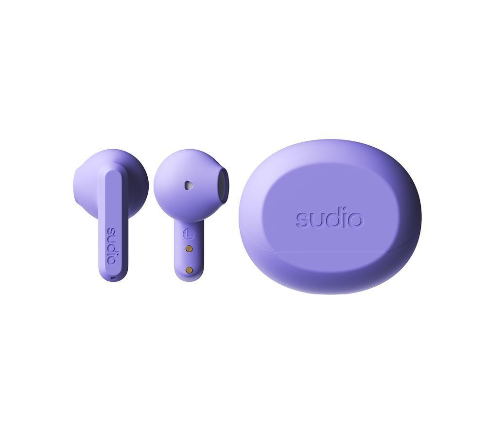 SUDIO A3PRPL Wireless Bluetooth Noise-Cancelling Earphones - Purple image number 5 of 5
