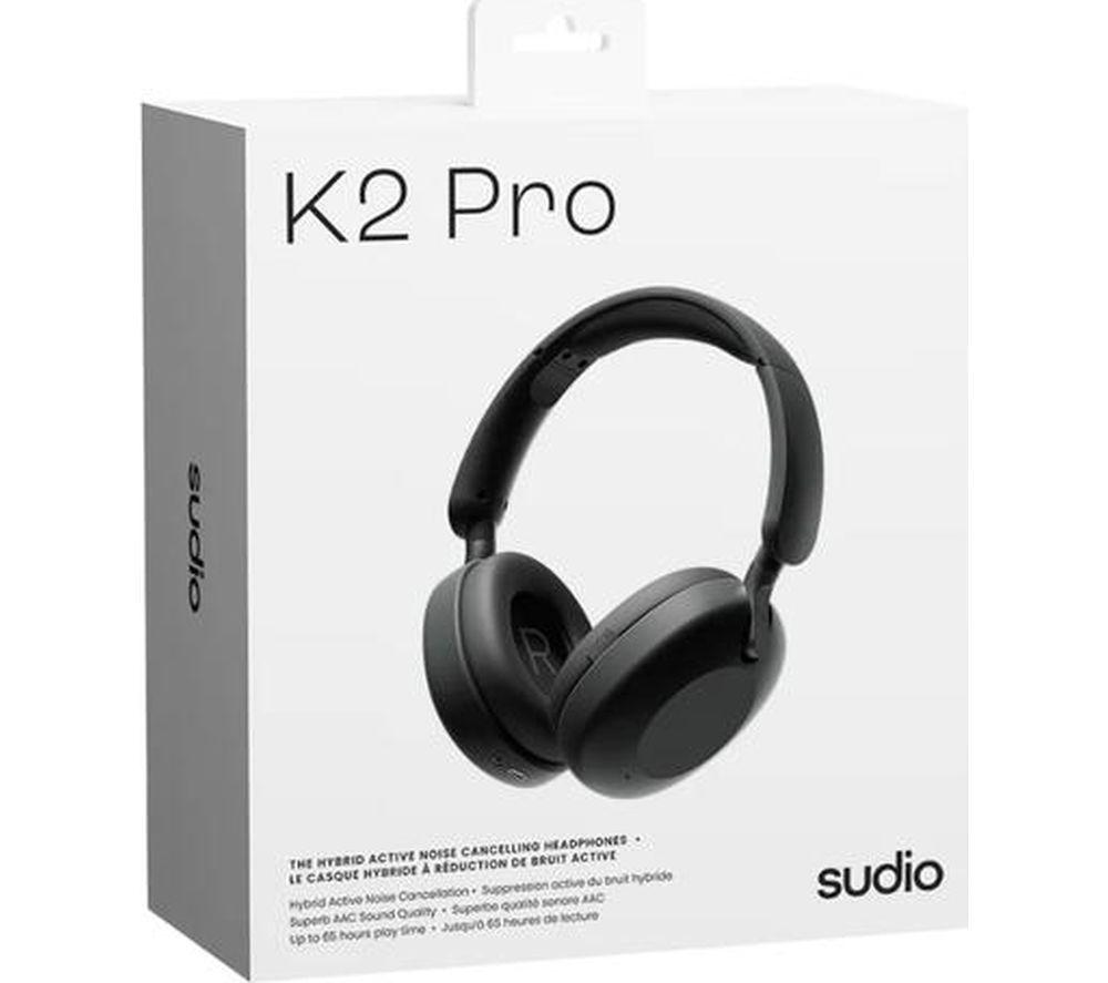 SUDIO K2 Pro Wireless Bluetooth Noise-Cancelling Headphones - Black image number 6 of 8