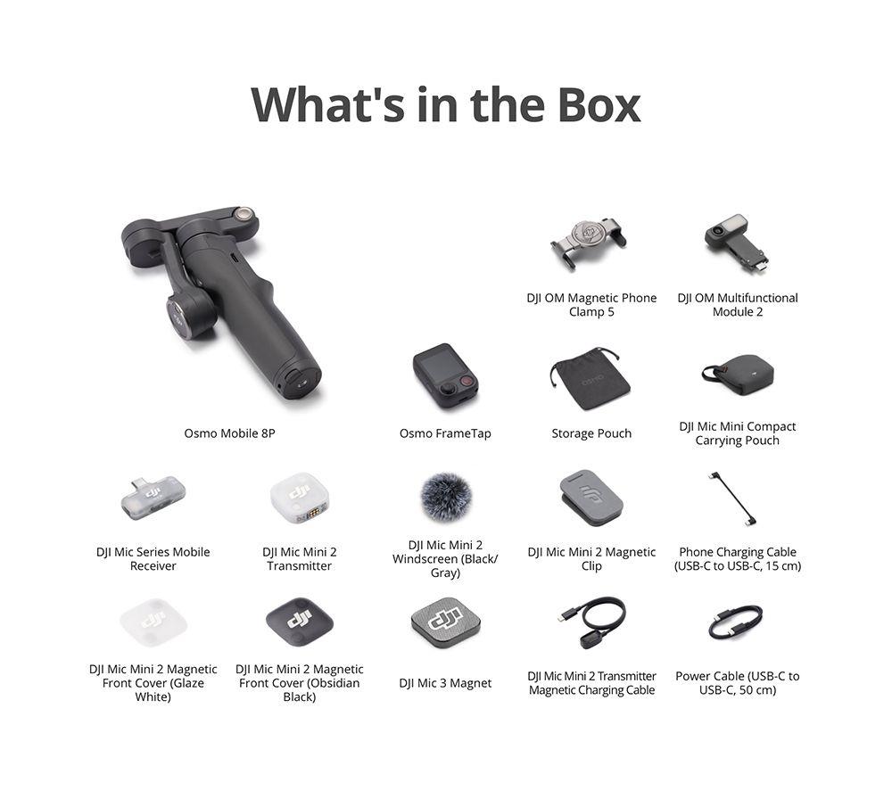 DJI Osmo Mobile 8P Smartphone Creator Combo Gimbal - Black image number 9 of 24