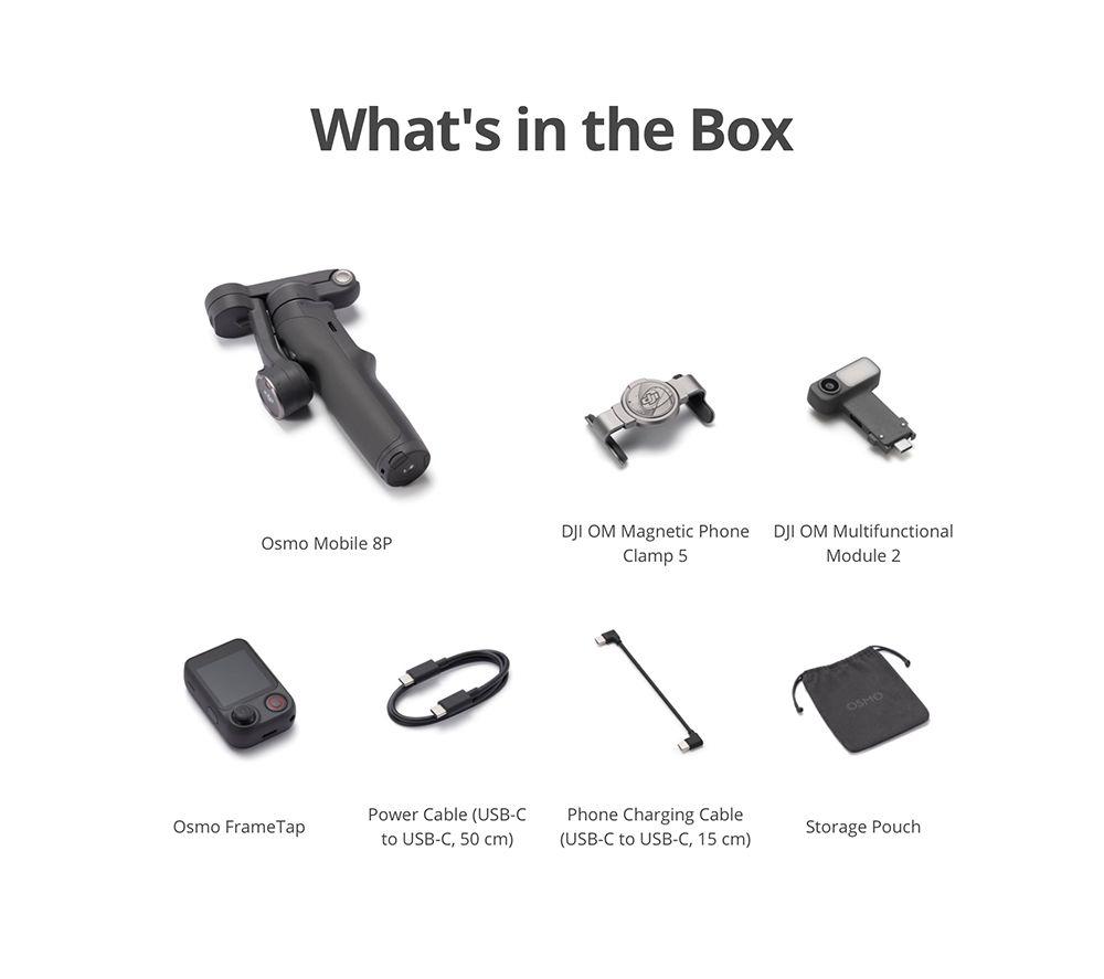 DJI Osmo Mobile 8P Smartphone Advanced Tracking Combo Gimbal - Black image number 9 of 14
