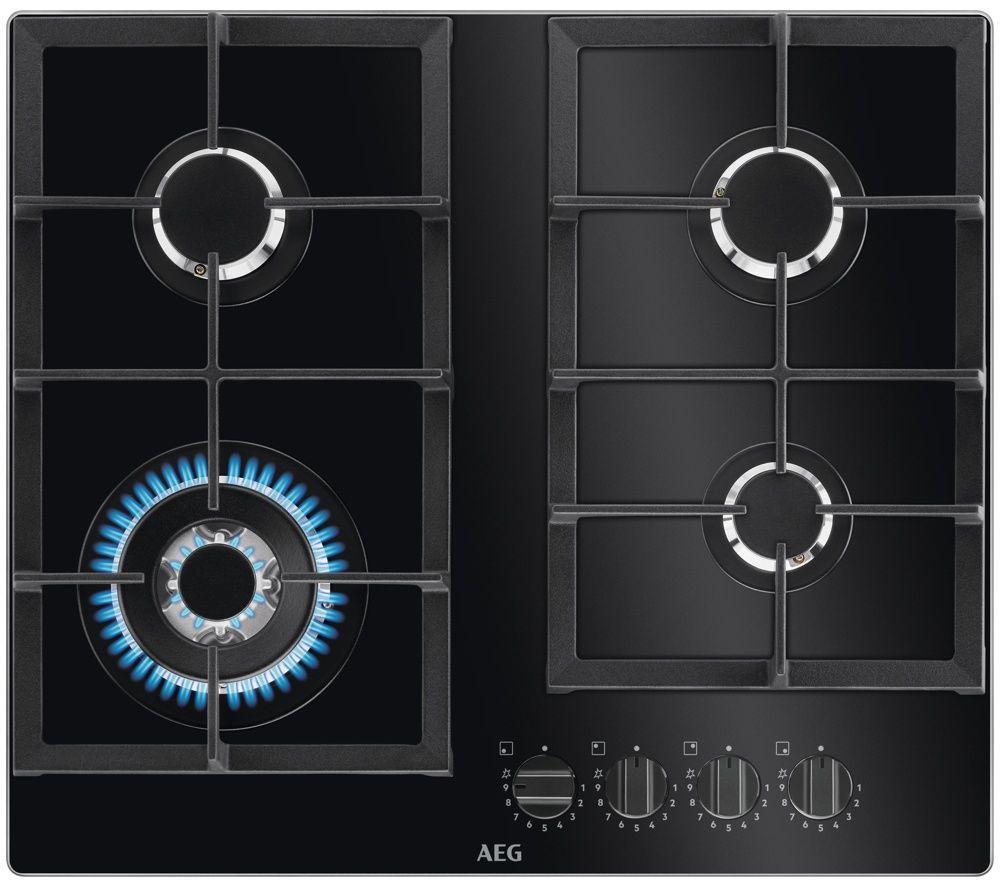 Image of AEG 6000 Series HKB64420NB 60 cm Gas Hob - Black, Black 7332543978410