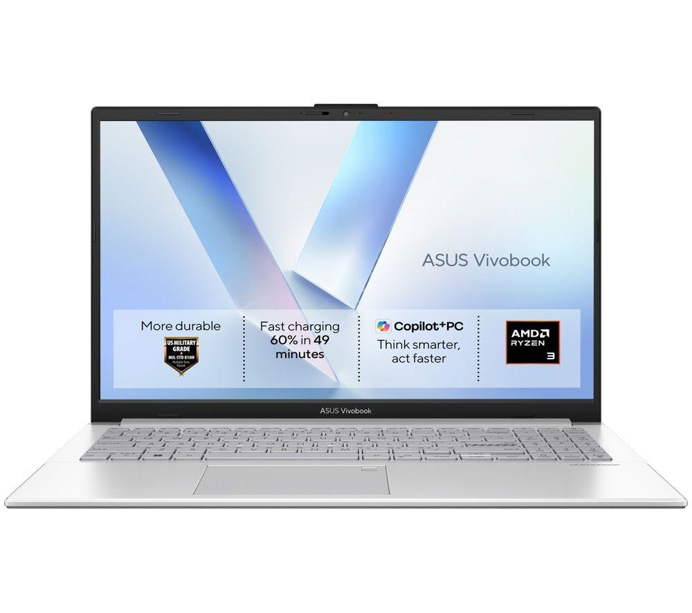 ASUS Vivobook Go 15 E1504FA 15.6inch Laptop - AMD Ryzenâ„¢ 3, 128 GB SSD, Silver