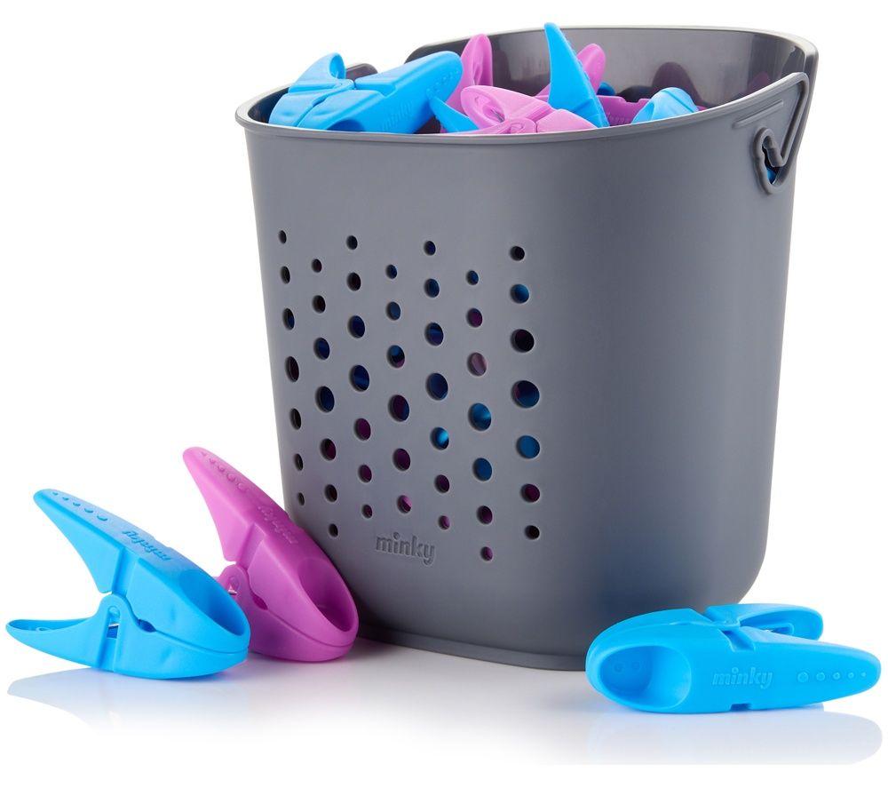 MINKY Everyday sureGRIP Peg Basket with 24 Pegs - Grey image number 2 of 5