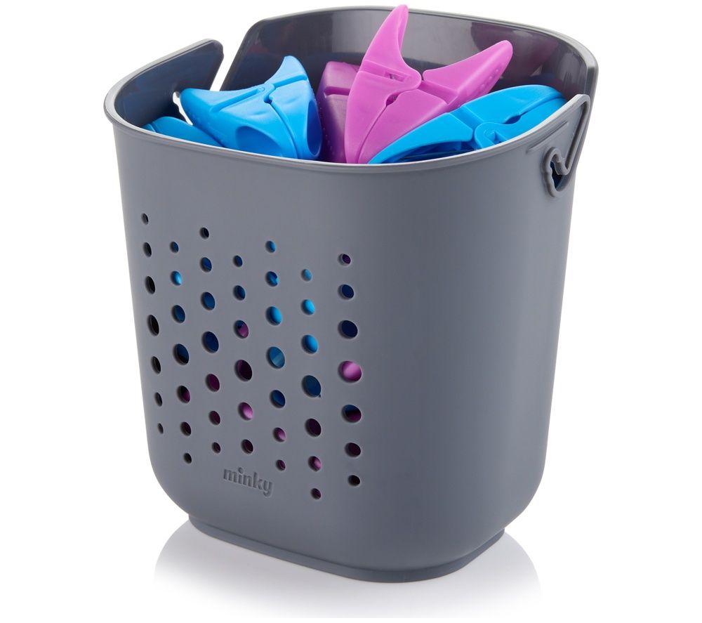 MINKY Everyday sureGRIP Peg Basket with 24 Pegs - Grey image number 4 of 5