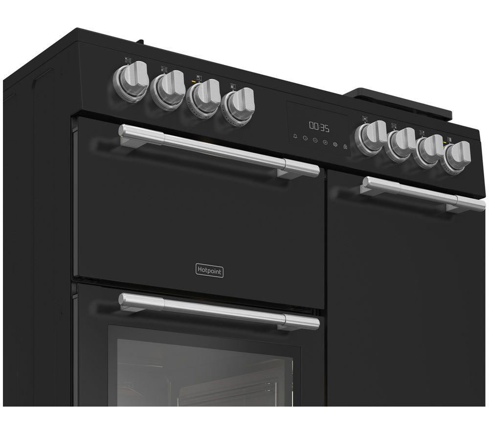HOTPOINT RH90FA20B 90 cm Dual Fuel Range Cooker - Black image number 3 of 10