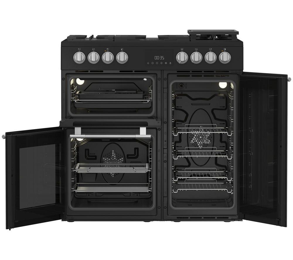 HOTPOINT RH90FA20B 90 cm Dual Fuel Range Cooker - Black image number 8 of 10
