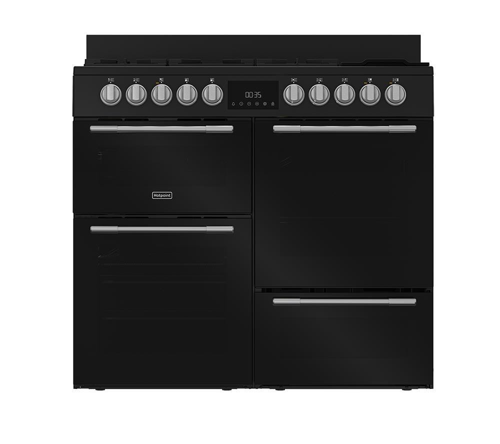 Hotpoint RH100FA21BB 100 cm Dual Fuel Range Cooker - Black