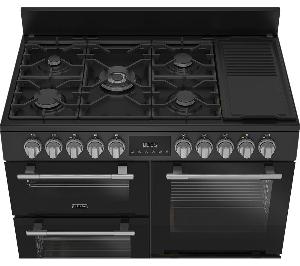 HOTPOINT RH100FA21BB 100 cm Dual Fuel Range Cooker - Black image number 3 of 8