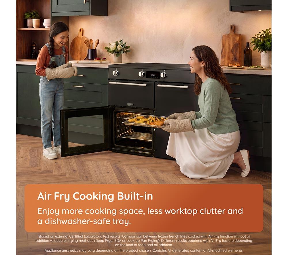 HOTPOINT RH100FA21BB 100 cm Dual Fuel Range Cooker - Black image number 7 of 8