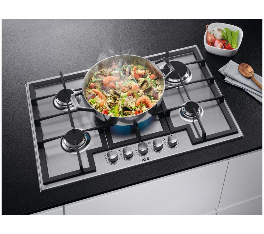 AEG HGB75500SM 75 cm Gas Hob - Silver image number 5 of 7