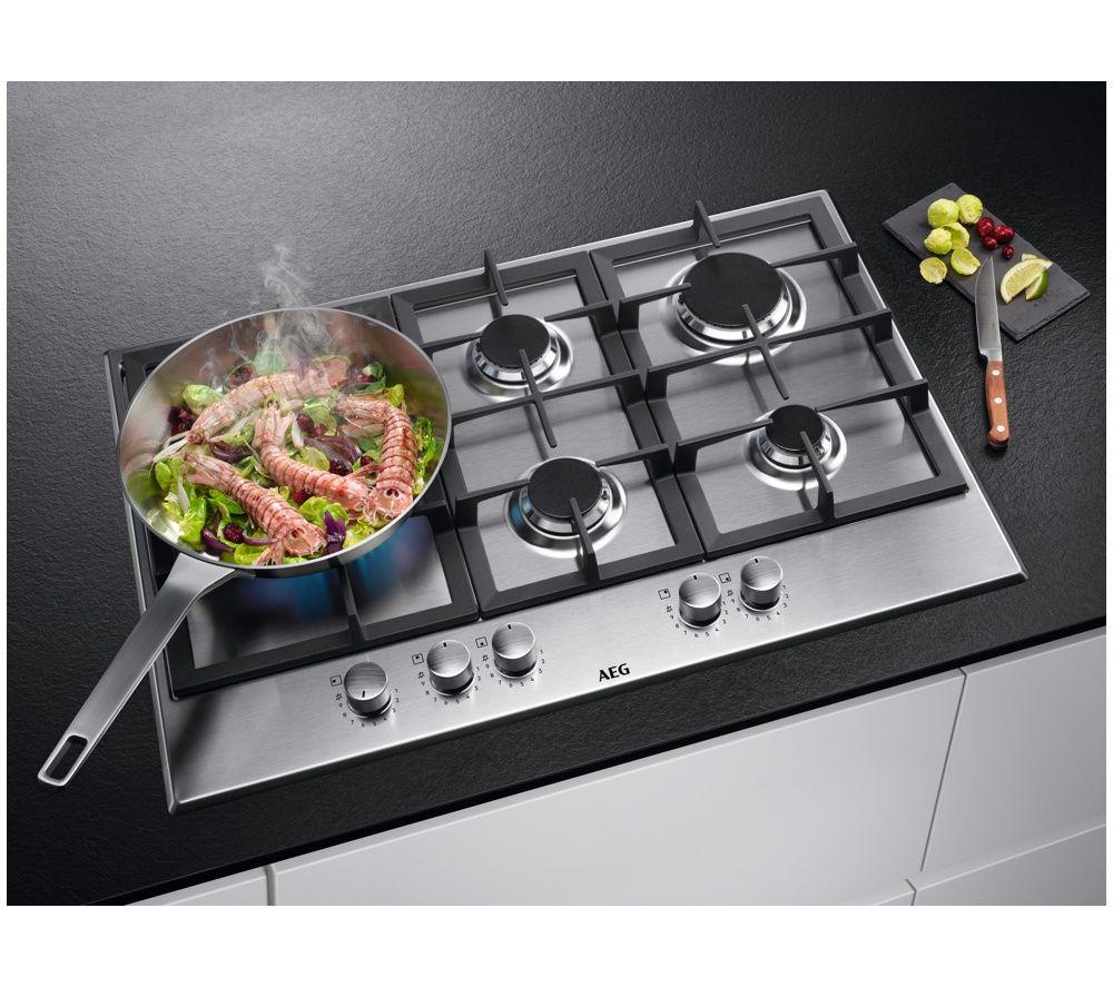 AEG HGB75500SM 75 cm Gas Hob - Silver image number 6 of 7