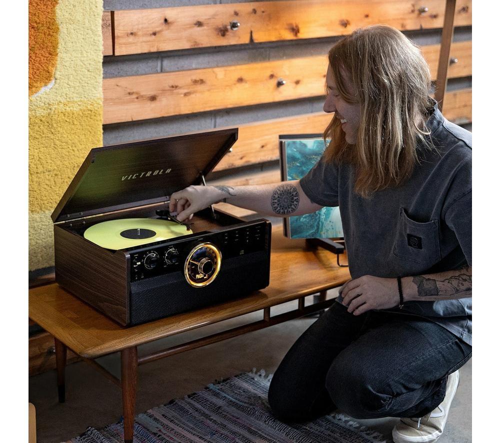 VICTROLA Empire VTA-270B Belt Drive Bluetooth Turntable - Brown, Black & Gold image number 4 of 13