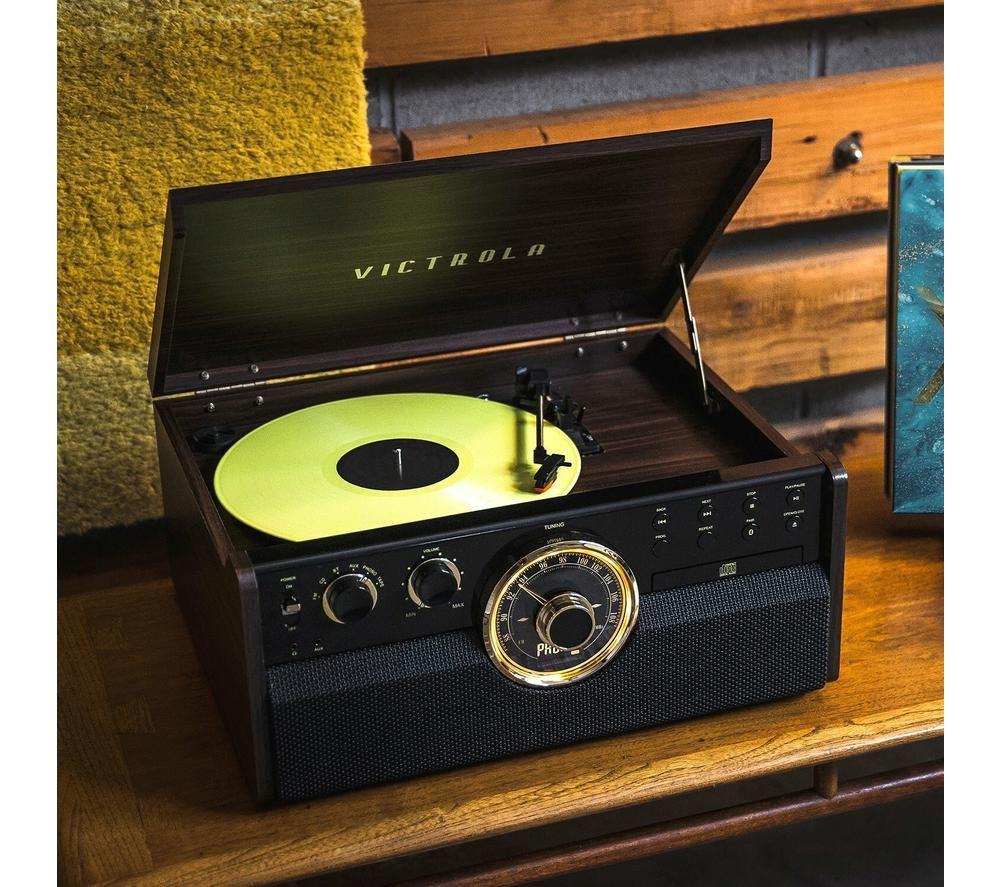 VICTROLA Empire VTA-270B Belt Drive Bluetooth Turntable - Brown, Black & Gold image number 5 of 13