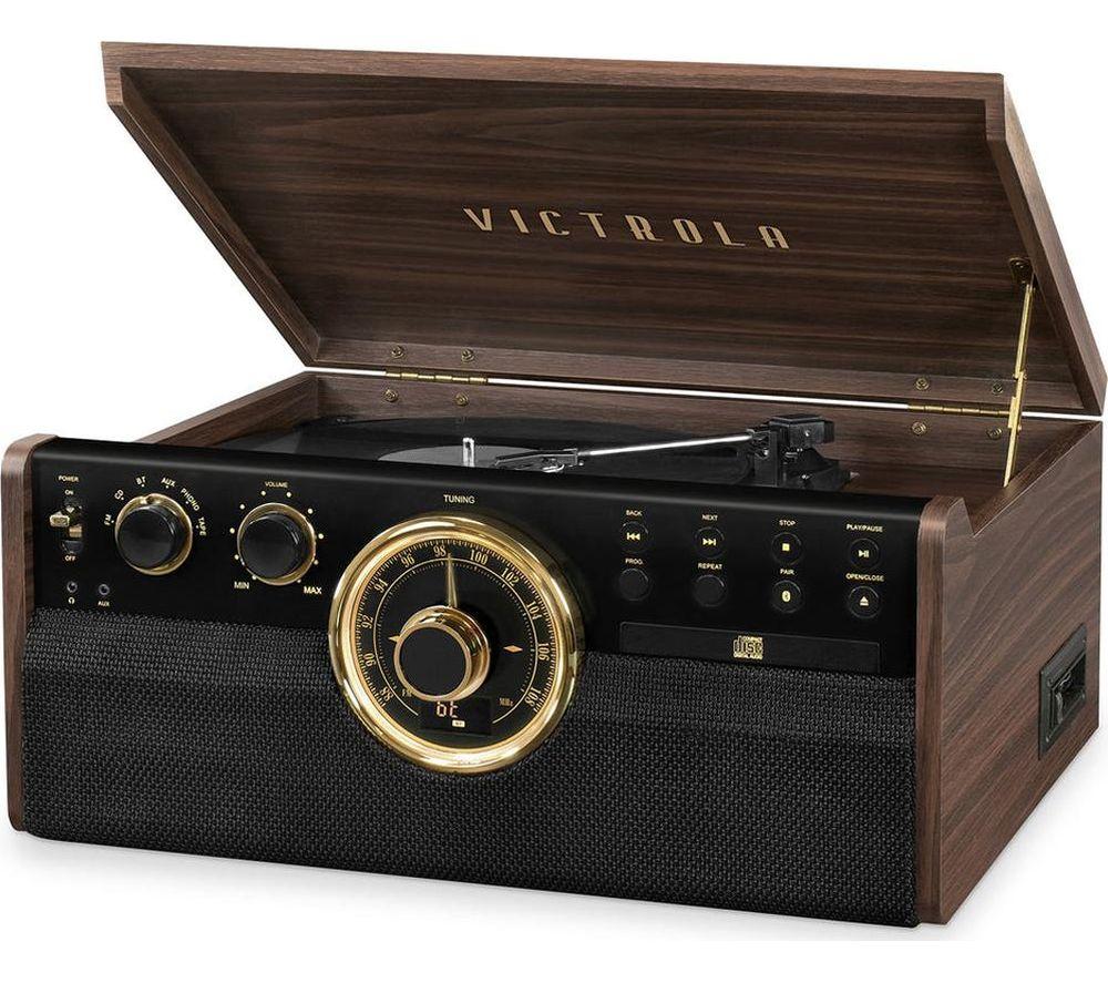 VICTROLA Empire VTA-270B Belt Drive Bluetooth Turntable - Brown, Black & Gold image number 12 of 13