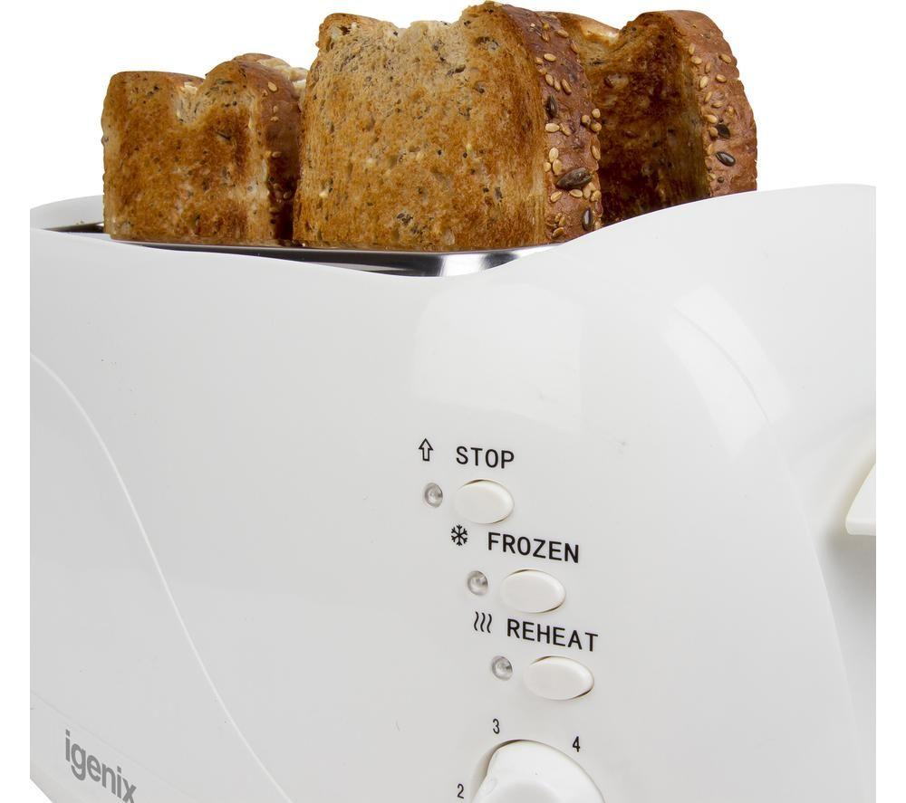 IGENIX IGT0420W Long-Slot 4-Slice Toaster - White image number 11 of 17