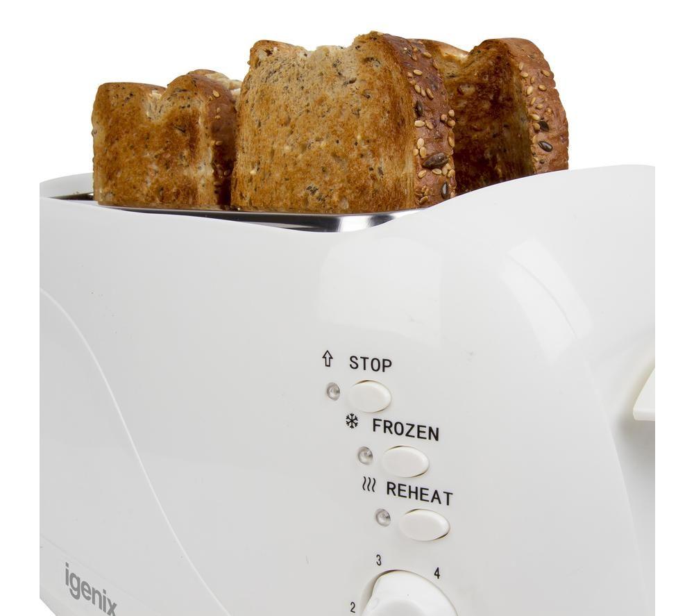 IGENIX IGT0420W Long-Slot 4-Slice Toaster - White image number 17 of 17