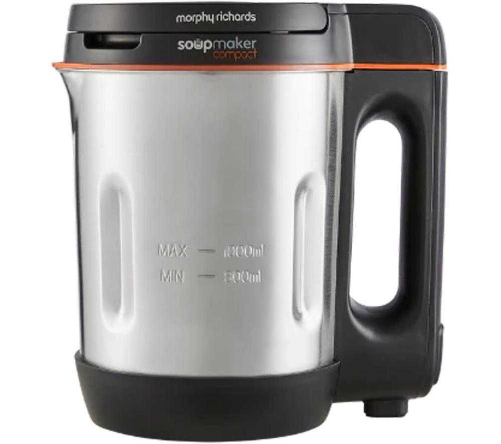 MORPHY RICHARDS 501021 Compact Soup Maker - Silver & Black image number 3 of 4