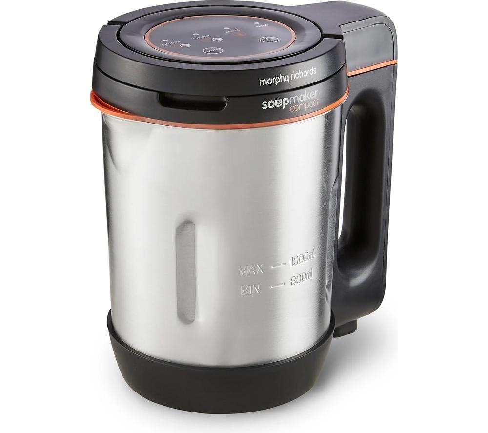 MORPHY RICHARDS 501021 Compact Soup Maker - Silver & Black image number 4 of 4
