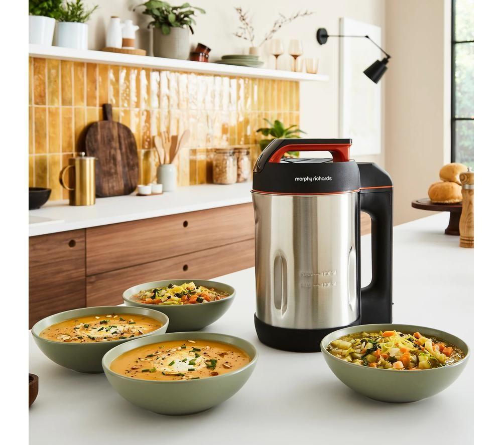 MORPHY RICHARDS 501022 Large Soup Maker - Silver & Black image number 2 of 8