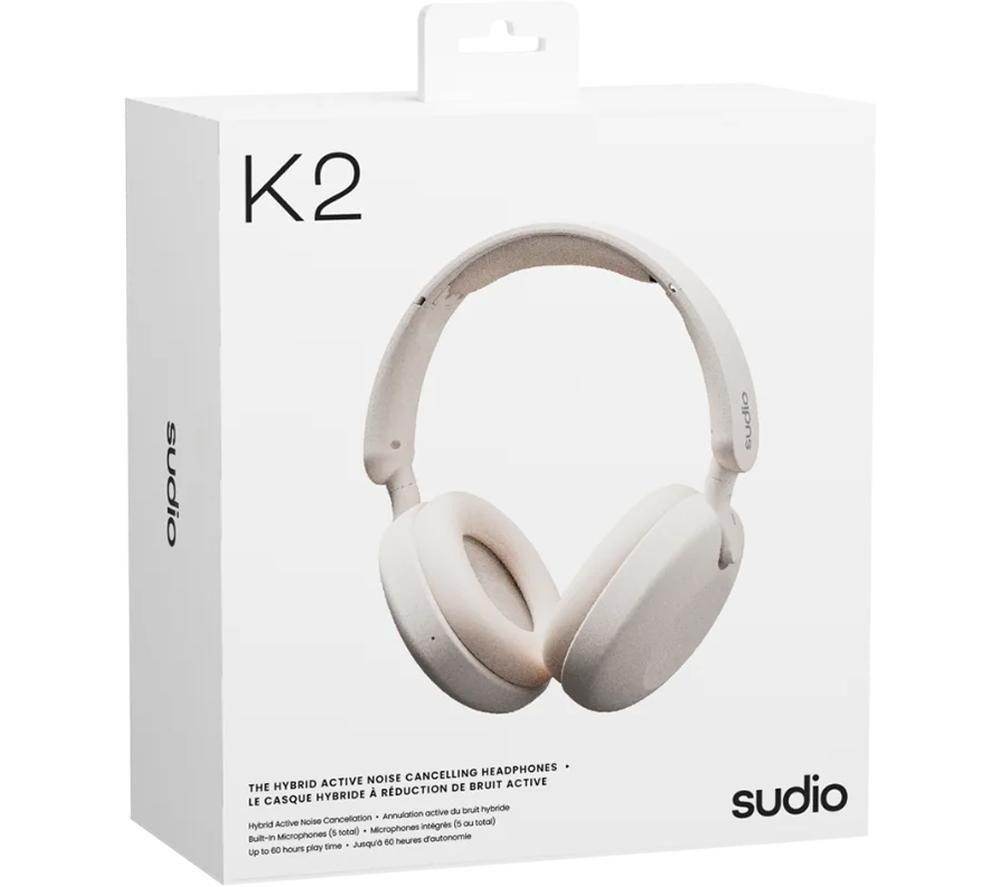 SUDIO K2 Wireless Bluetooth Noise-Cancelling Headphones - Cream White image number 4 of 7