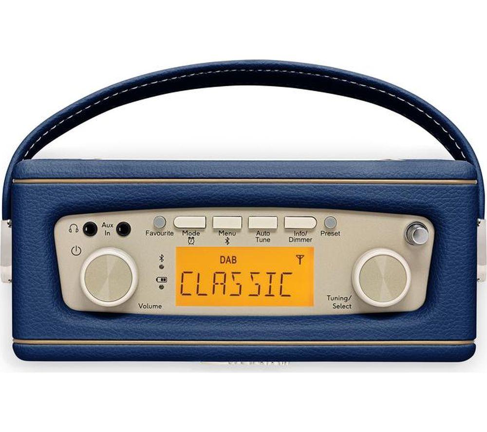 ROBERTS Revival Uno Solar Portable DAB+/FM Retro Bluetooth Radio - Midnight Blue image number 2 of 5