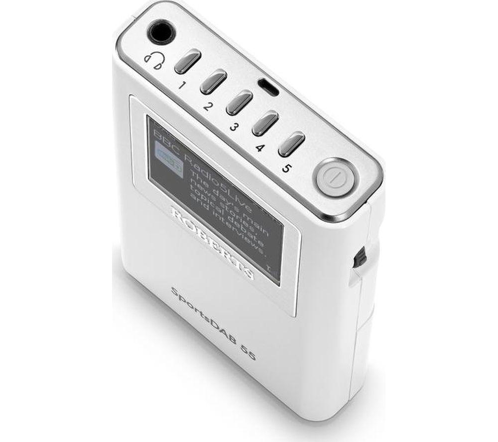 ROBERTS SportsDAB55 Portable DAB+/FM Radio - White image number 4 of 4
