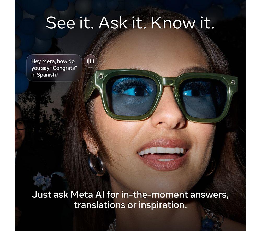 META Adventurer Smart Glasses - Classic Black, Clear Lenses image number 3 of 8