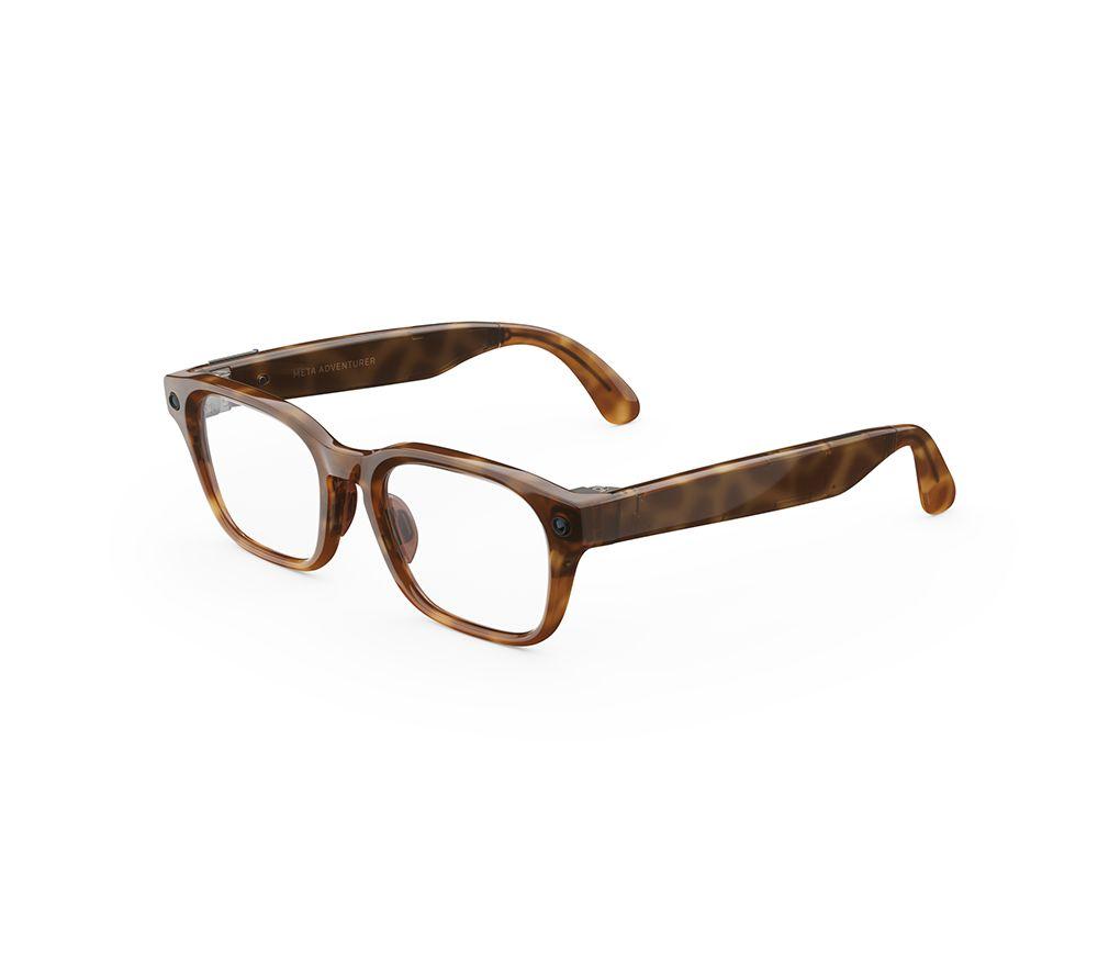 META Adventurer Smart Glasses - Classic Tortoise, Clear Lenses