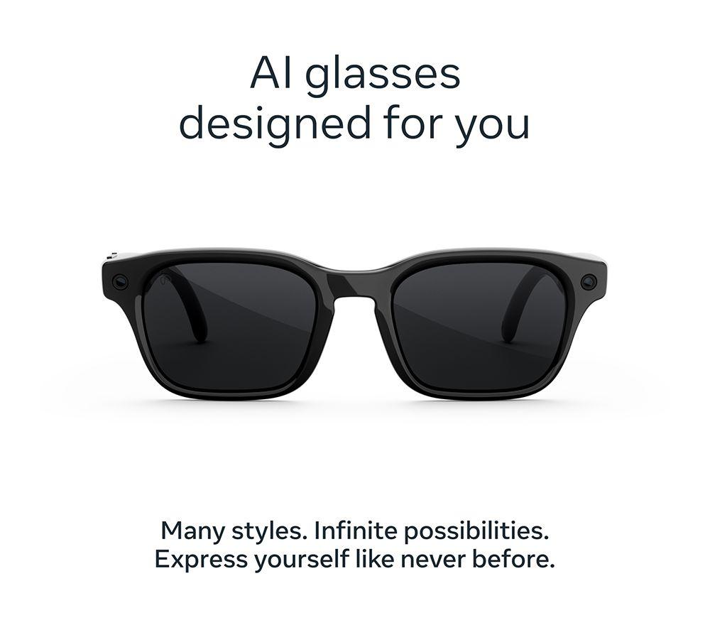 META Adventurer Smart Glasses - Classic Black, Polar Grey Lenses image number 2 of 8