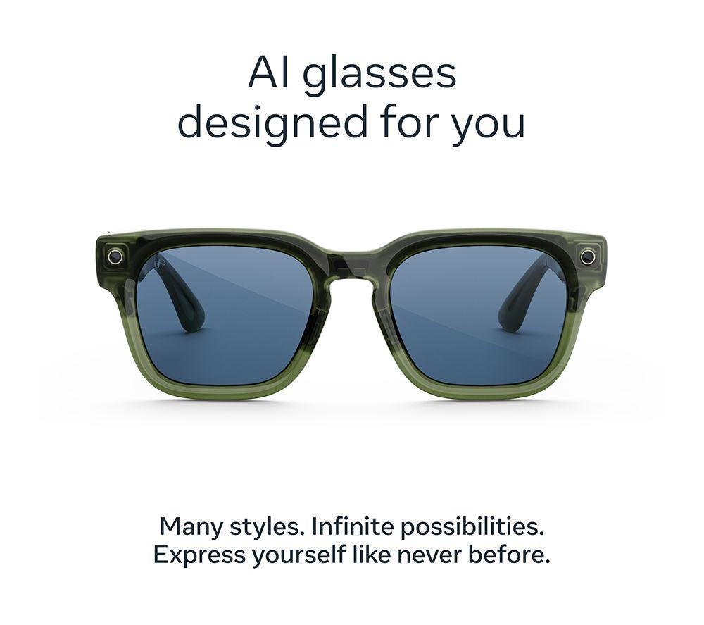 META Fury Smart Glasses - Racing Green, Light Blue Atlantic Lenses image number 2 of 9