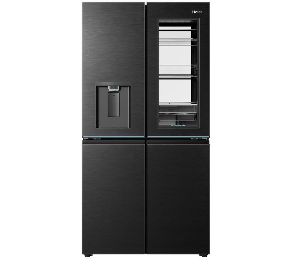 HAIER Horizon Cube Series 9 HCW99F18DHMB American-Style Smart Fridge Freezer - Obsidian Steel