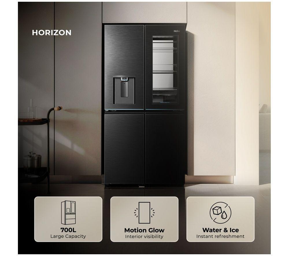 HAIER Horizon Cube Series 9 HCW99F18DHMB American-Style Smart Fridge Freezer - Obsidian Steel image number 4 of 8