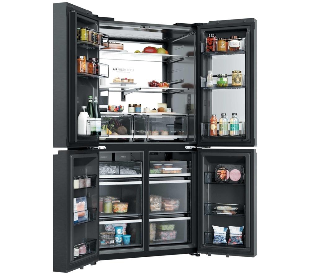 HAIER Horizon Cube Series 9 HCW99F18DHMB American-Style Smart Fridge Freezer - Obsidian Steel image number 9 of 18