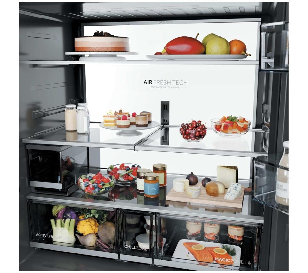 HAIER Horizon Cube Series 9 HCW99F18DHMB American-Style Smart Fridge Freezer - Obsidian Steel image number 15 of 18