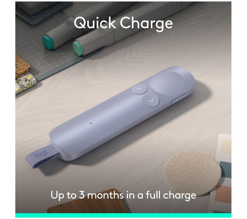 LOGITECH Spotlight 2 Wireless Presenter - Light Lilac image number 3 of 4