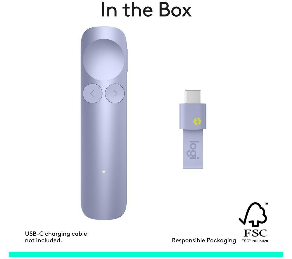 LOGITECH Spotlight 2 Wireless Presenter - Light Lilac image number 4 of 4