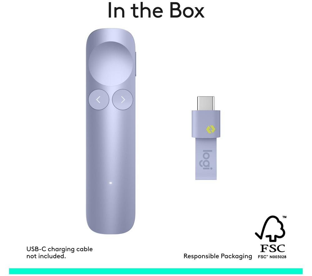 LOGITECH Spotlight 2 Wireless Presenter - Light Lilac image number 11 of 11