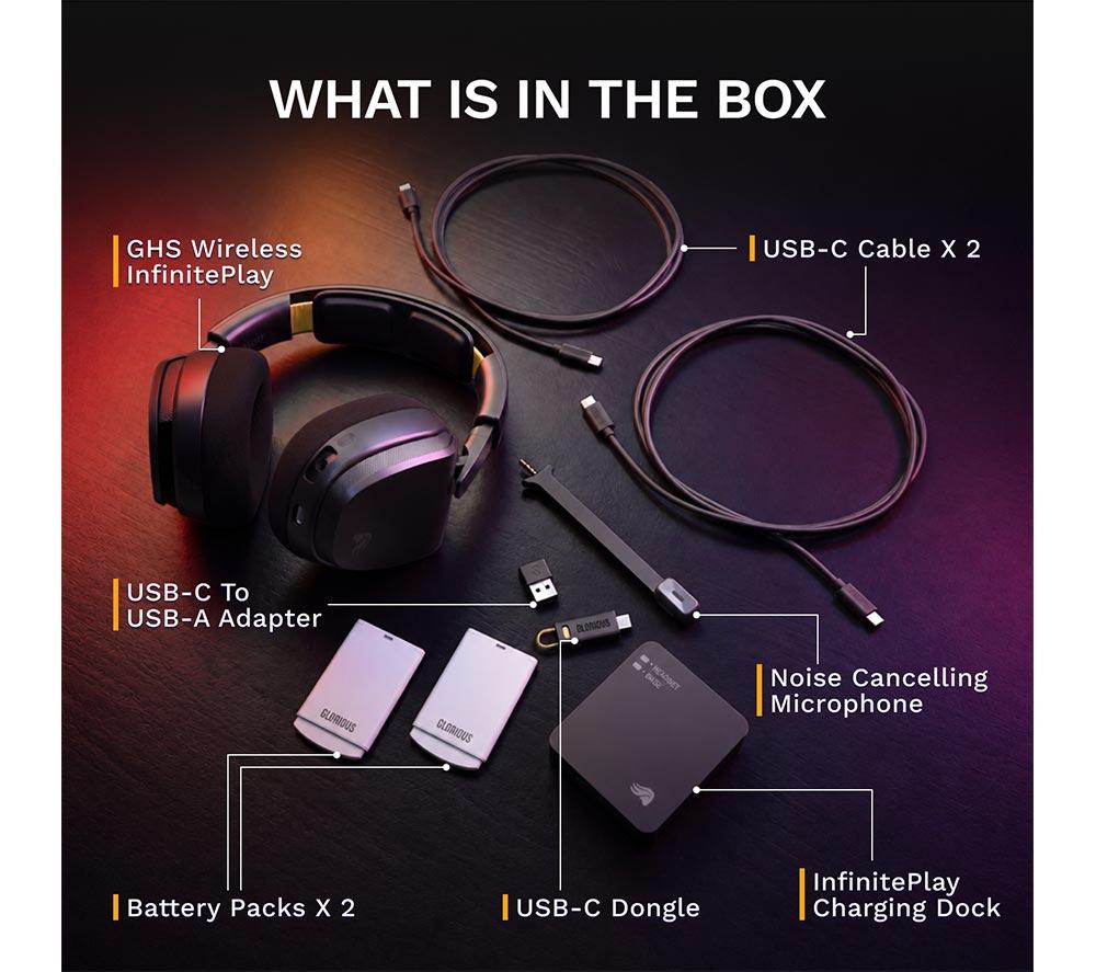 GLORIOUS  GHS InfinitePlay Gaming Headset - Black image number 11 of 11