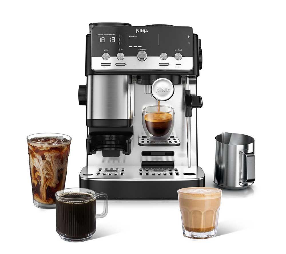 NINJA Luxe CafÃ© Mini ES301UK Bean to cup Coffee Machine - Black & Stainless Steel