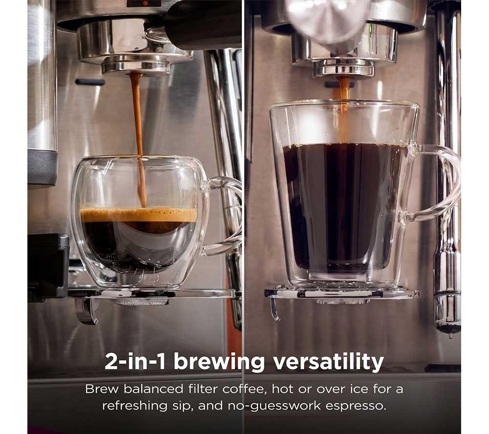 NINJA Luxe Caf&eacute; Mini ES301UK Bean to cup Coffee Machine - Black & Stainless Steel image number 2 of 10