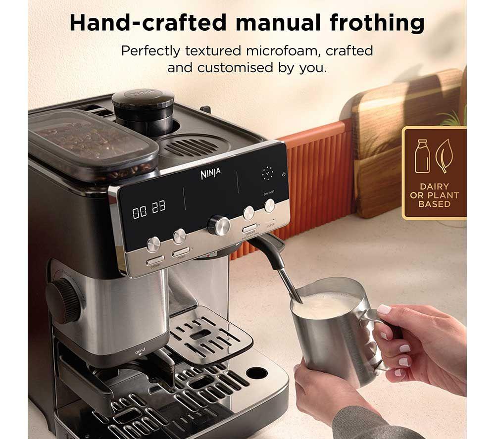 NINJA Luxe Caf&eacute; Mini ES301UK Bean to cup Coffee Machine - Black & Stainless Steel image number 8 of 10